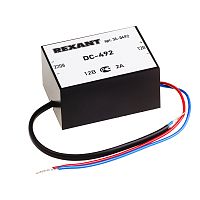 Блок питания стабилизированный 12В, 2А, внутренняя установка DC-492 | код 34-0492 | REXANT