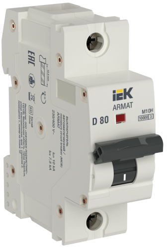 ARMAT Авт. выкл. M10H 1P D 80A IEK | код AR-M10H-1-D080 | IEK