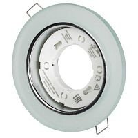 Встраиваемый светильник со светодиодной подсветкой DK LD51 FR GX53 белый матовый | код Б0057465 | ЭРА