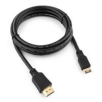 Кабель HDMI-miniHDMI Cablexpert CC-HDMI4C-6, v1.4, 19M/19M, 1.8м, 3D, Ethernet, черный, позол.разъемы, экран, пакет | код CC-HDMI4C-6 | Cablexpert