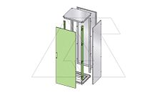 Дверь ENUX SIMPLEX 2000x1000мм (ВxШ) с 2 передними стойками, RAL7035, IP55 | код EUPO-100200L | ETA