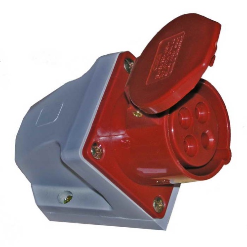 Розетка силовая стационарная 114 RUICHI 3Р+Е, 380 В, 16 А, IP44 | код 64231 | Ruichi