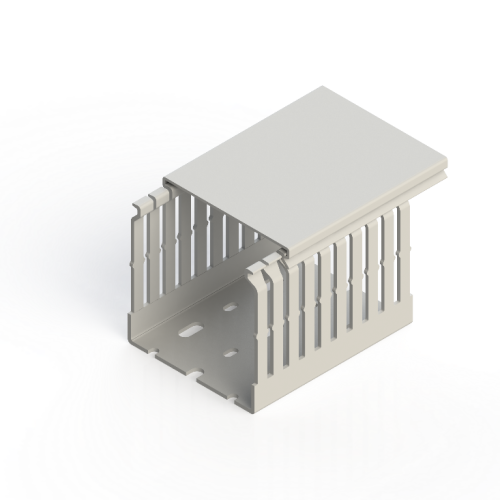 540 160, KHF 8080, Перфорированный безгалогенный короб с крышкой, 80x80 HF LOW SMOKE | код 0.0.0.5.40160 | KLEMSAN