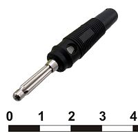 Штекер RUICHI 10-0076 чёрный, винтовое крепление | код 70027 | Ruichi