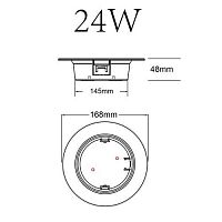 Светильник светодиодный встраиваемый LED 21-24-4K круглый 24Вт 4000К | код Б0062148 | ЭРА