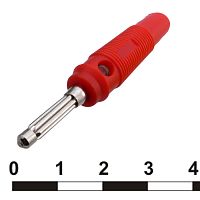 Штекер RUICHI 10-0076 красный, винтовое крепление | код 70026 | Ruichi