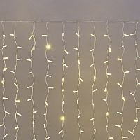 Гирлянда Светодиодный Дождь 2х1,5м, постоянное свечение, белый провод, 230 В, диоды ТЕПЛЫЙ БЕЛЫЙ | код 235-116 | NEON-NIGHT