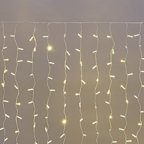 Гирлянда Светодиодный Дождь 2х1,5м, постоянное свечение, белый провод, 230 В, диоды ТЕПЛЫЙ БЕЛЫЙ | код 235-116 | NEON-NIGHT