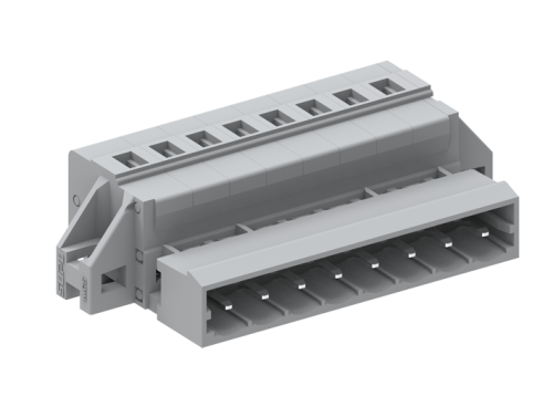 450444/010 Клемма МСS, с вертик.вводом кабеля, фикс.бок. фланцами, шаг 5.0мм2, 14 конт., сер., шт | код 450444/010 | SUPU