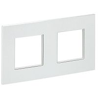 SKANDY Рамка 2-мест. SK-F32S металл сереб. IEK | код SK-M22-M-K23 | IEK