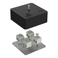 Коробка огнестойкая для кабель-канала 40-0450-FR1.5-8 Е15-Е120 RAL9005 75х75х30 (87 шт/кор) Промрукав | код 40-0450-9005-FR1.5-8 | ПРОМРУКАВ