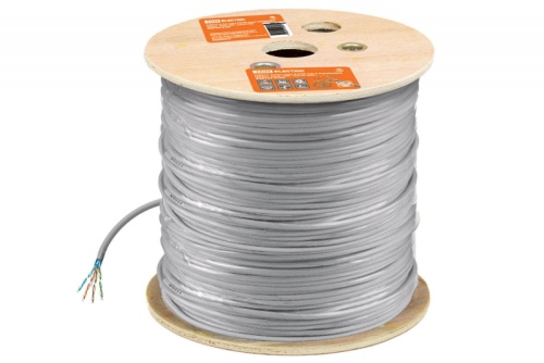 Кабель витая пара F/UTP Cat 6 4х2х23AWG (305м) solid. ПВХ. серый ТРТС | код SQ0107-0104 | РЭМЗ ТМ Кабель витая пара F/UTP Cat 6 4х2х23AWG (305м) solid. ПВХ. серый ТРТС | код SQ0107-0104 | РЭМЗ ТМ