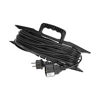 Удлинитель-шнур на рамке ПВС 3х0,75мм?, 30м, с/з, 6А, 1300Вт, IP20, черный PROconnect | код 13-4915 | PROCONNECT