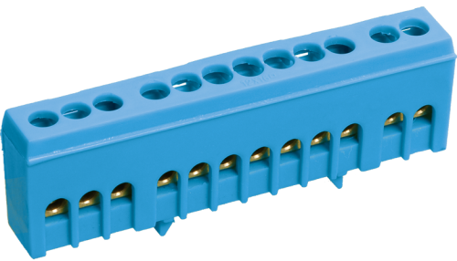 Шина PE земля в корп изол на DIN-рейку ШНИ-6*9-7-К-синий HLT | код 081-05-011 | HLT Шина PE земля в корп изол на DIN-рейку ШНИ-6*9-7-К-синий HLT | код 081-05-011 | HLT
