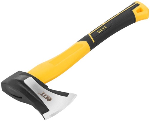 Топор-колун "ушастый" кованый 1000г фибергласовая ручка FIT 46171 фото 2 Топор-колун "ушастый" кованый 1000г фибергласовая ручка FIT 46171 фото 2