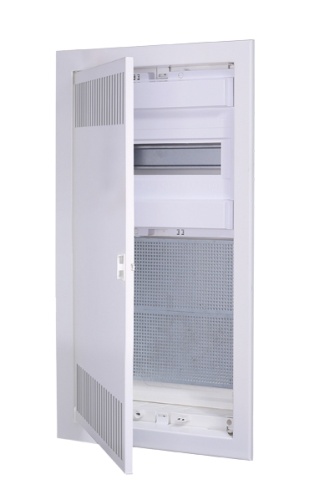 Щит металлопластик. ECG 42Н COMBO2/1-I (12+2мод, 1ряд., 2м.п., перф.метал.двер.) | код 001100226 | ETI