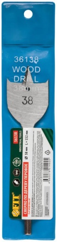 Сверло по дереву перовое 38х152мм FIT 36138 фото 3