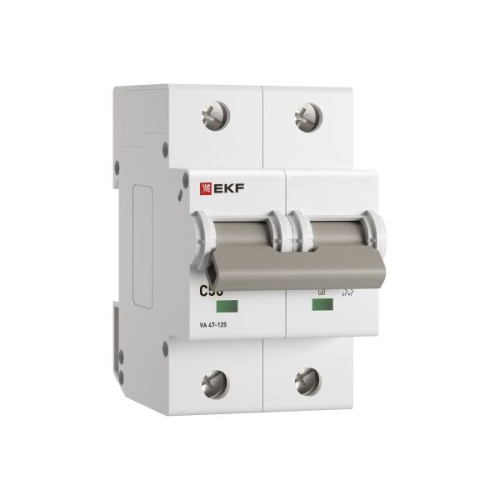 Автоматический выключатель ВА 47-125 2P 50А (C) 15кА PROXIMA EKF | код mcb47125-2-50C | EKF фото 3