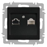 Розетка компьютерная 1-м СП Accent 6-303-05 RJ45 IP20 антрацит Intro Б0063634