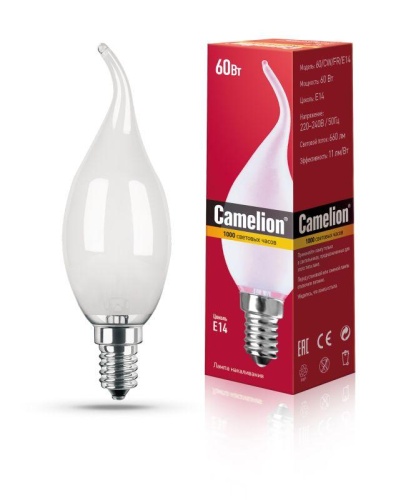 Лампа накаливания MIC 60Вт CW/FR/E14 | код 11279 | Camelion Лампа накаливания MIC 60Вт CW/FR/E14 | код 11279 | Camelion