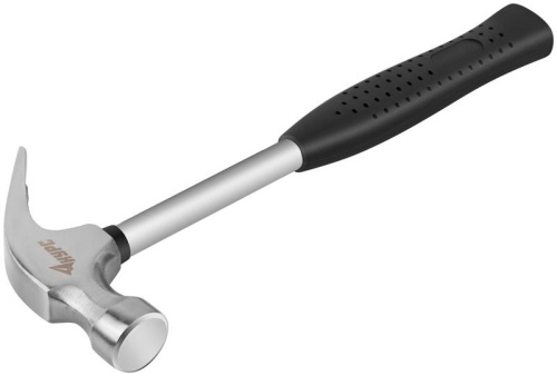 Молоток-гвоздодер 25мм 340г метал. ручка; резинов. рукоятка КУРС 44612 фото 2