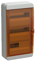 TEKFOR Корпус пласт. КМПн-36 IP65 оранж. прозр. дверь IEK | код TF5-KP72-N-36-65-K03-K09 | IEK