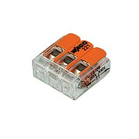 221-413 Универсальная компактная клемма 3-контактная до 4,0 мм кв (50 шт./уп.) WAGO | код 07-5163 | WAGO