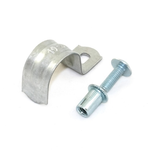 Комплекты для крепления ОКЛ с использованием винта, заклепки и скобы СМО d19-20 мм (100 шт) Промрукав | код PR08.5027 | ПРОМРУКАВ