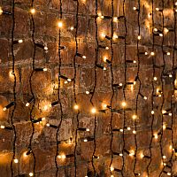 Гирлянда светодиодная Дождь 2х6 м, постоянное свечение, черный провод, 230 В, диоды ТЕПЛЫЙ БЕЛЫЙ | код 235-376 | NEON-NIGHT