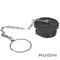 Заглушка кабельной части для быстроразъёмного разъёма RUICHI FQ30, с цепочкой, черная | код 115621 | Ruichi