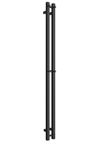 Полотенцесушитель электрический из квадратного профиля с диммером X-2 plaza neo 140/8 цвет чёрный матовый | код 4657801241062 | ДВИН