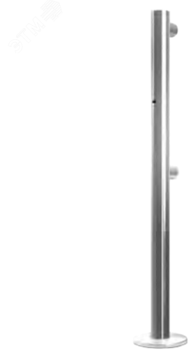 Стойка ограждения односторонняя с отверстием под фиксатор, 2 муфты и отверстие прямая | код ВЗР 1996.09.02 | Oxgard