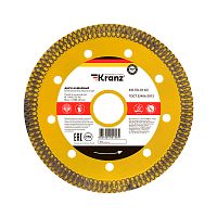 Диск алмазный отрезной ультратонкий 115x22.2x1.4x10 мм KRANZ | код KR-90-0140 | KRANZ