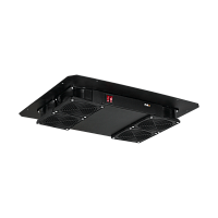 Блок вентиляторный TLK для напольных шкафов серий TFR, TFL, 4 вентилятора, нижние решетки пластиковые с фильтром, без шнура питания, черный | код TLK-FAN4-F-BK | TLK