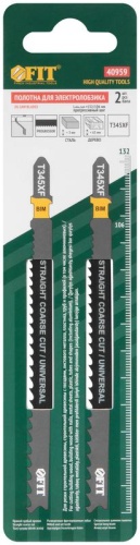 Набор полотен по дереву металлу пластмассе Bimetal фрезерованные зубья 132/106мм перемен. шаг T345XF (уп.2шт) FIT 40959 фото 3 Набор полотен по дереву металлу пластмассе Bimetal фрезерованные зубья 132/106мм перемен. шаг T345XF (уп.2шт) FIT 40959 фото 3