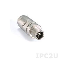 Разъем M12X-8PMM-IP67-HTG Field-installable M12 X-coded crimp type, slim design connector, 8-pin male, IP67-rated | код 00-06104253 | MOXA
