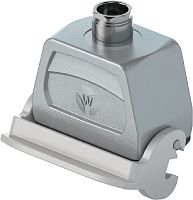 Крышка на кабель, разъема REVOS, Size 10, с уплотнителем, с защелкой, 1 кабельный ввод IP54 M20x1,5, с верхним расположением, материал корпуса: алюминиевый сплав | код 71.372.1035.0 | Wieland