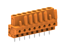 458266 Вилка на плату MCS, вертик.припой, шаг 5.08мм, 16 конт., оранж., шт | код 458266 | SUPU