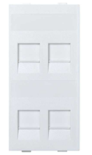 Connect Адаптер на 4 RJ45 CJ545U(FM)/ CJ546U(FM) шторки CIMA-модуль 52x108мм SC белый | код S76C-9 | Simon Connect Адаптер на 4 RJ45 CJ545U(FM)/ CJ546U(FM) шторки CIMA-модуль 52x108мм SC белый | код S76C-9 | Simon