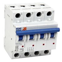 Выключатель автоматический модульный OptiDin ВМ63-4D16-15-УХЛ3 | код 342011 | КЭАЗ