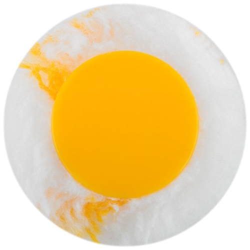 Ролик сменный полиакриловый белый с желтой полосой ''миди'', диаметр 30/54 мм, ворс 12 мм, 100 мм | код 2623 | FIT фото 4