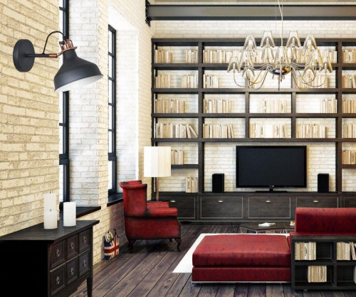 Светильник WML-425 С62 настен. Amsterdam 1хE27 40Вт 230В черн.+медь Camelion 13020 фото 3