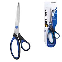 Ножницы BRAUBERG Office-Expert, 216 мм, резиновые вставки, сине-черные, 3-х сторонняя заточка, блистер, 231563 | код 231563 | BRAUBERG