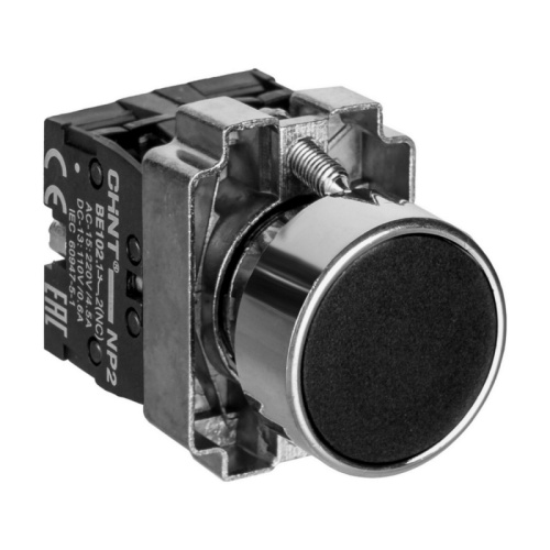 Кнопка управления NP2-BA25 без подсветки черная , 1НЗ +1НО IP40 (R)(CHINT) | код 573962 | CHINT