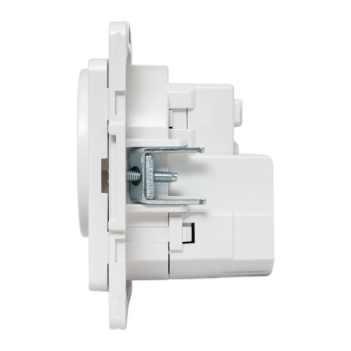 Стокгольм Механизм Розетки 1-местной с/з, USB 2A 16А винтовые клеммы белый с защ. штор. EKF | код EYR16-2USB-typeA | EKF фото 5