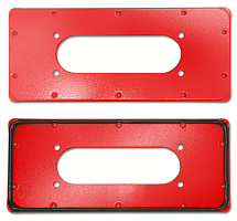 Фланец для монтажа кабельного ввода FL21 для корпусов ST, тип 3, 343x153 мм, красный RAL3000 (при замене корпуса в цвете RAL3000 на | код R5FPST01-RAL3000 | DKC