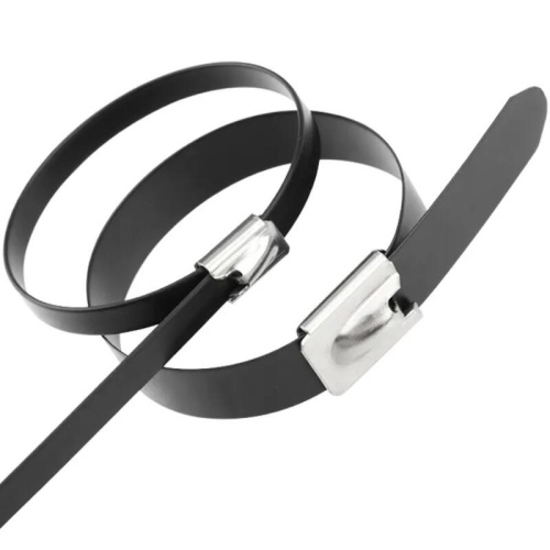 Хомут AISI 316 из нержавеющей стали с полимерным покрытием 7.9x300 HLT | код 084-01-516 | HLT