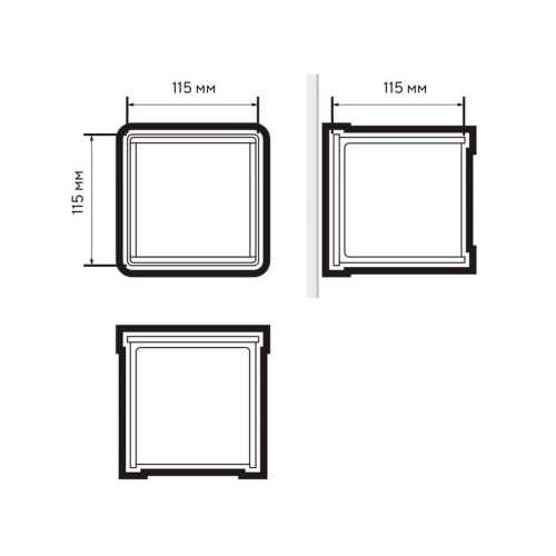 Светильник PWL 115115/01 под лампу GX53 BL 230В IP54 архитектурный JazzWay 5068773 фото 9