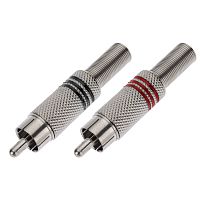 Разъем штекер RCA металл под винт ZN черный/красный PROCONNECT | код 14-0410-4 | PROCONNECT