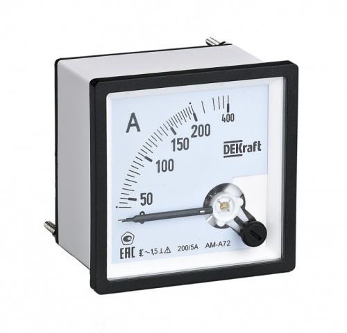 Амперметр аналоговый 150/5А AC 96х96мм КТ 1,5 трансф. подкл. | код 50230DEK | DEKraft